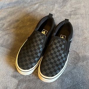 Vans Black checkered Shoes Youth 3.5